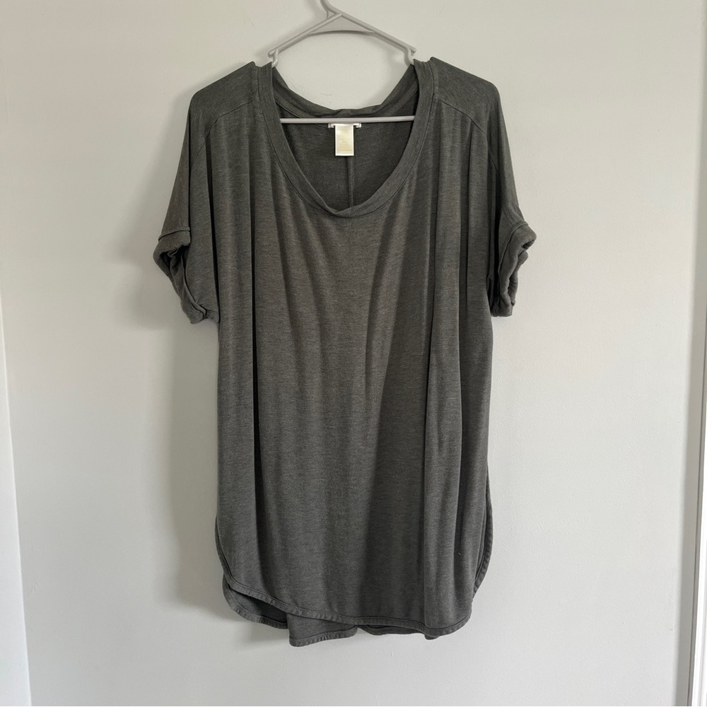 Matty M Green Relaxed Short Sleeve T-Shirt Tunic Top XL